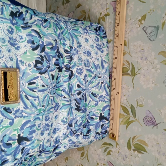 Lilly Pulitzer Insulated Wine Cooler Bag Or Drinks Blue Pinic Football Games - Picture 8 of 9